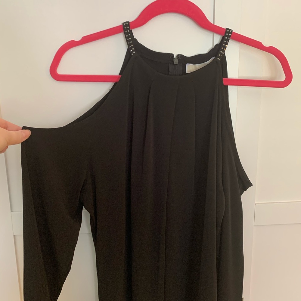 Michael Kors Black Cold Shoulder Top